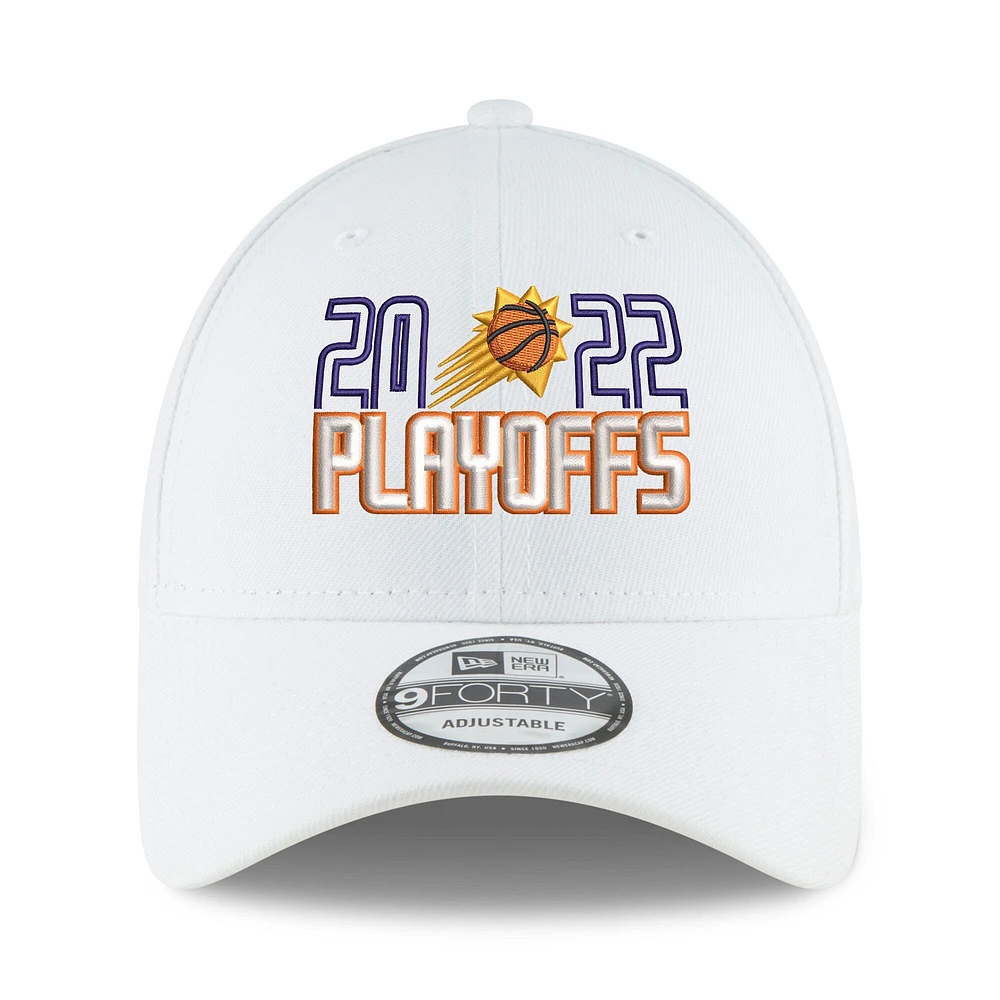 Casquette réglable New Era Phoenix Suns 2022 NBA Playoffs Bubble Letter 9FORTY pour homme