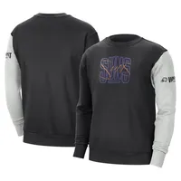 Men's Nike Black/Heather Gray Phoenix Suns Courtside Versus Force & Flight Pullover Sweatshirt