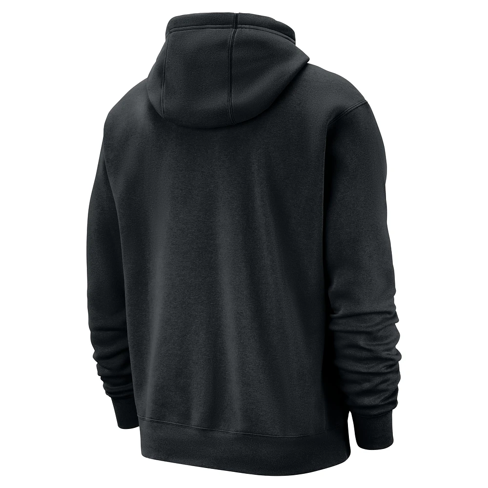Men's Nike Black Phoenix Suns Courtside Club Pullover Hoodie