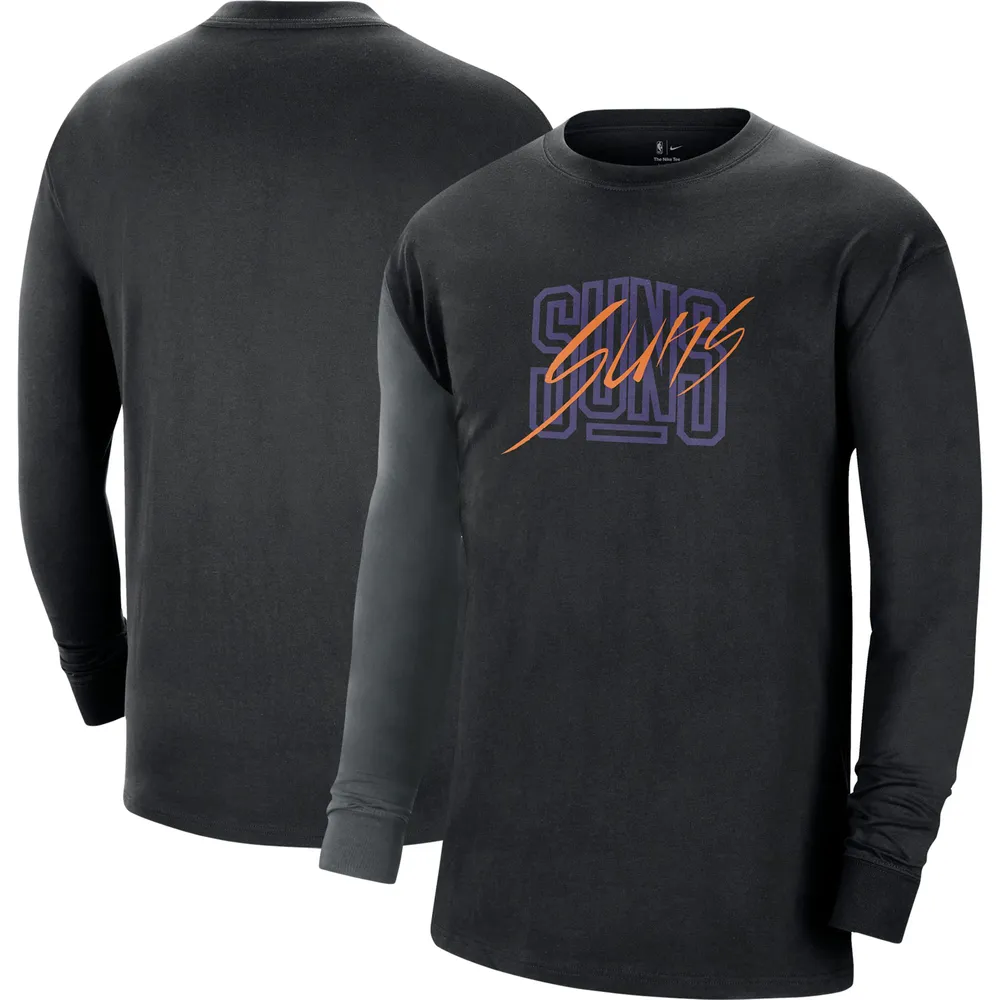 Men's Nike Black Phoenix Suns Courtside Versus Flight MAX90 Long Sleeve T-Shirt