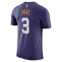 Men's Nike Chris Paul Purple Phoenix Suns Icon 2022/23 Name & Number T-Shirt