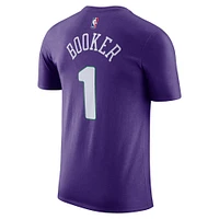 Men's Nike Devin Booker Purple Phoenix Suns 2024/25 City Edition Name & Number T-Shirt