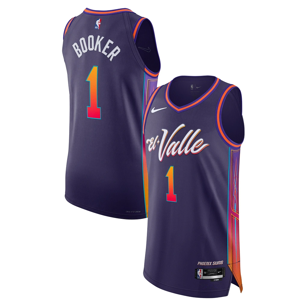 Maillot authentique Nike Devin Booker violet Phoenix Suns pour homme - City Edition