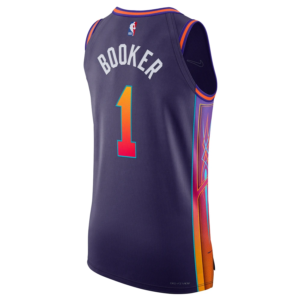 Maillot authentique Nike Devin Booker violet Phoenix Suns pour homme - City Edition