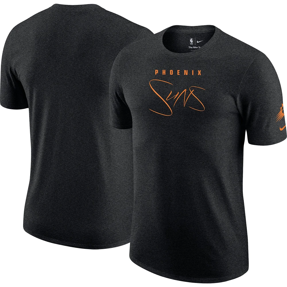 T-shirt Nike Phoenix Suns Courtside Versus Flight Max90 pour homme, noir chiné