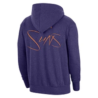 Men's Nike Heather Purple Phoenix Suns Courtside Versus Flight Pullover Hoodie