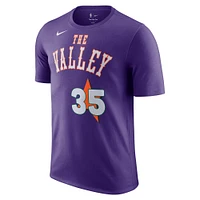 T-shirt Nike pour homme Kevin Durant Purple Phoenix Suns 2024/25 City Edition avec nom et numéro