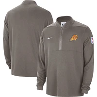 Men's Nike Olive Phoenix Suns Authentic Performance Half-Zip Jacket