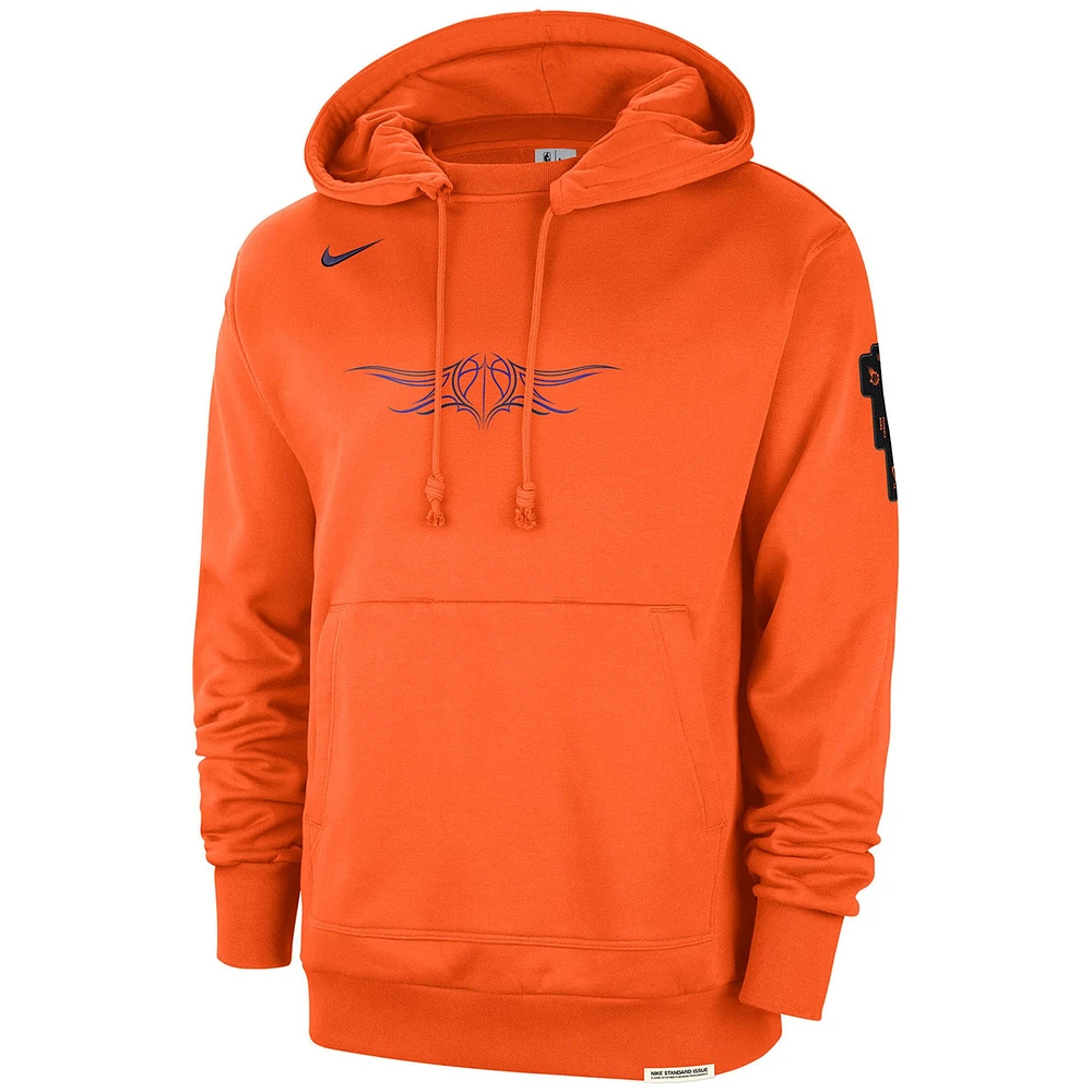 Men's Nike Orange Phoenix Suns 2023/24 City Edition Courtside Standard Issue Pullover Hoodie