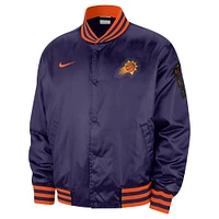 Blouson aviateur à bouton-pression Nike Violet Phoenix Suns 2023/24 City Edition Courtside Premier pour homme