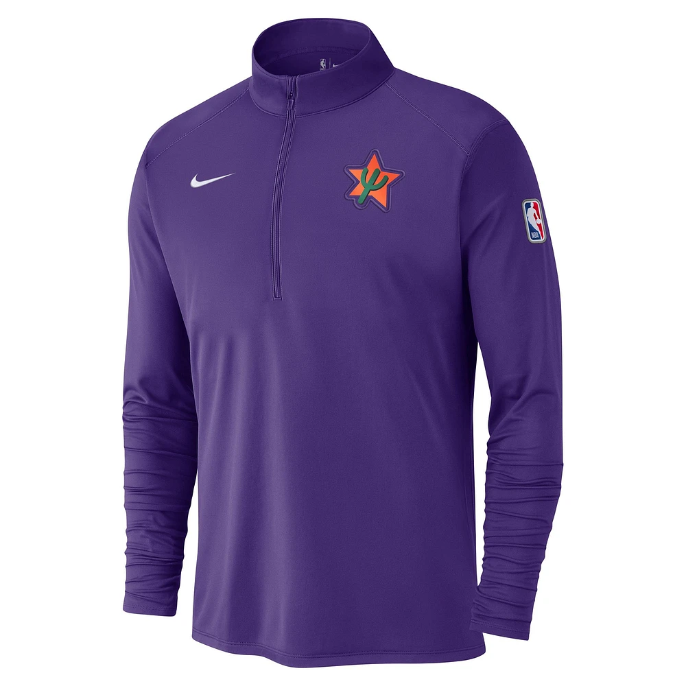 Men's Nike Purple Phoenix Suns 2024/25 City Edition Authentic Coaches Performance Half-Zip Top