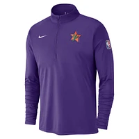 Haut Nike violet Phoenix Suns 2024/25 City Edition Authentic Coaches Performance à demi-zip pour homme