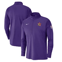 Haut Nike violet Phoenix Suns 2024/25 City Edition Authentic Coaches Performance à demi-zip pour homme