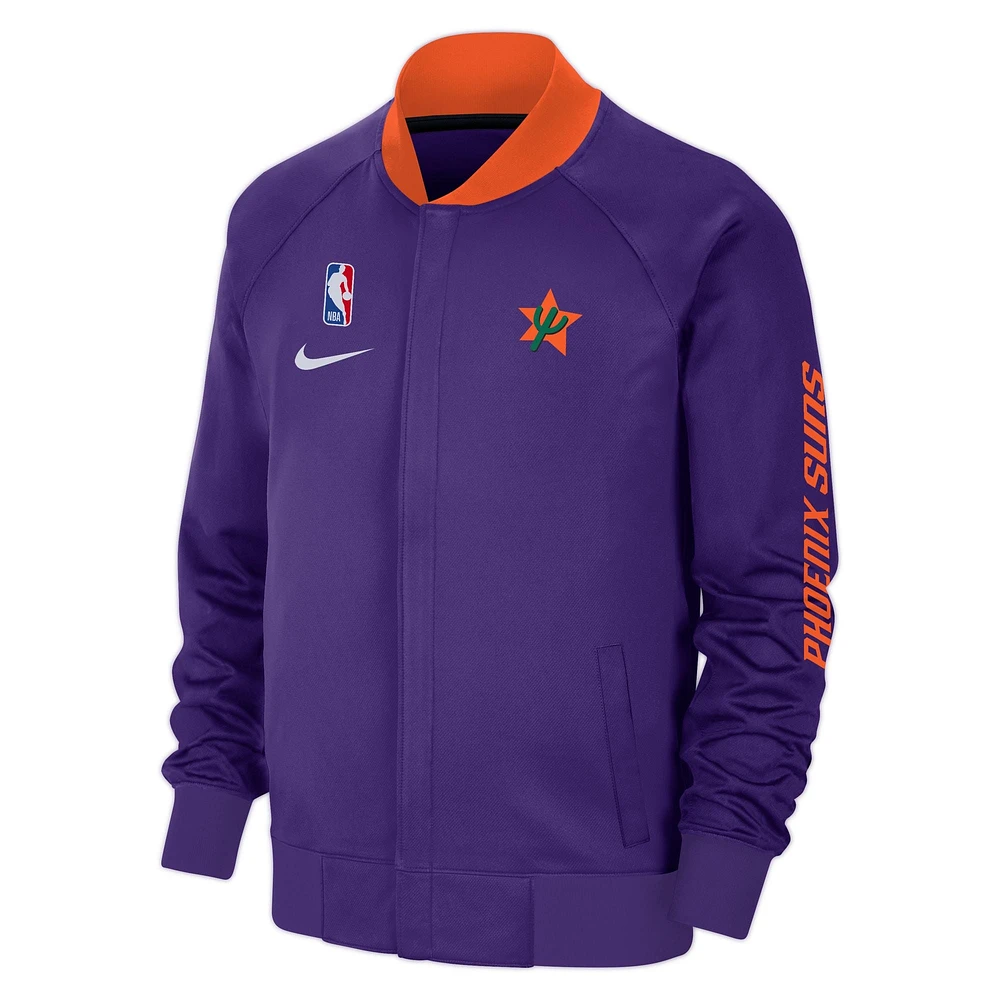 Veste Nike Phoenix Suns 2024/25 City Edition Authentic Showtime Performance entièrement zippée pour homme