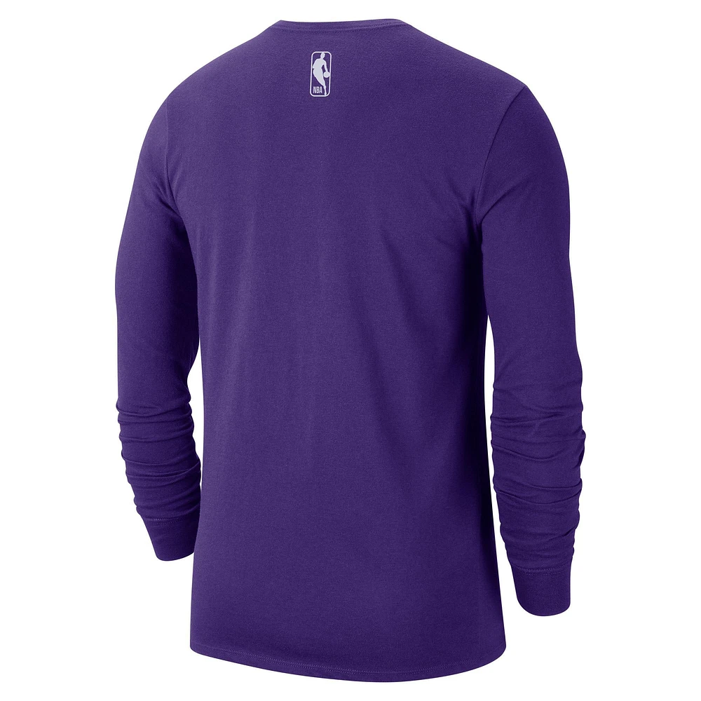 Men's Nike Purple Phoenix Suns 2024/25 City Edition Essential Logo Long Sleeve T-Shirt