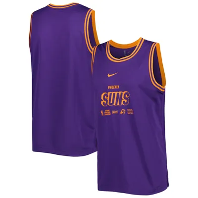 Men's Nike Purple/Gold Los Angeles Lakers Courtside Versus Force Split DNA Performance Mesh Tank Top Size: Medium