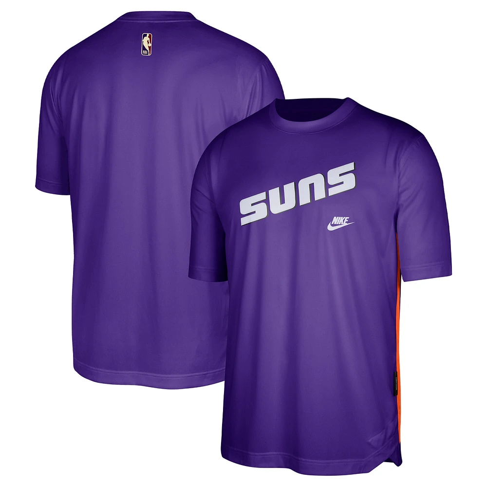 T-shirt de performance tir d'échauffement d'avant-match Nike Phoenix Suns Hardwood Classics violet pour homme