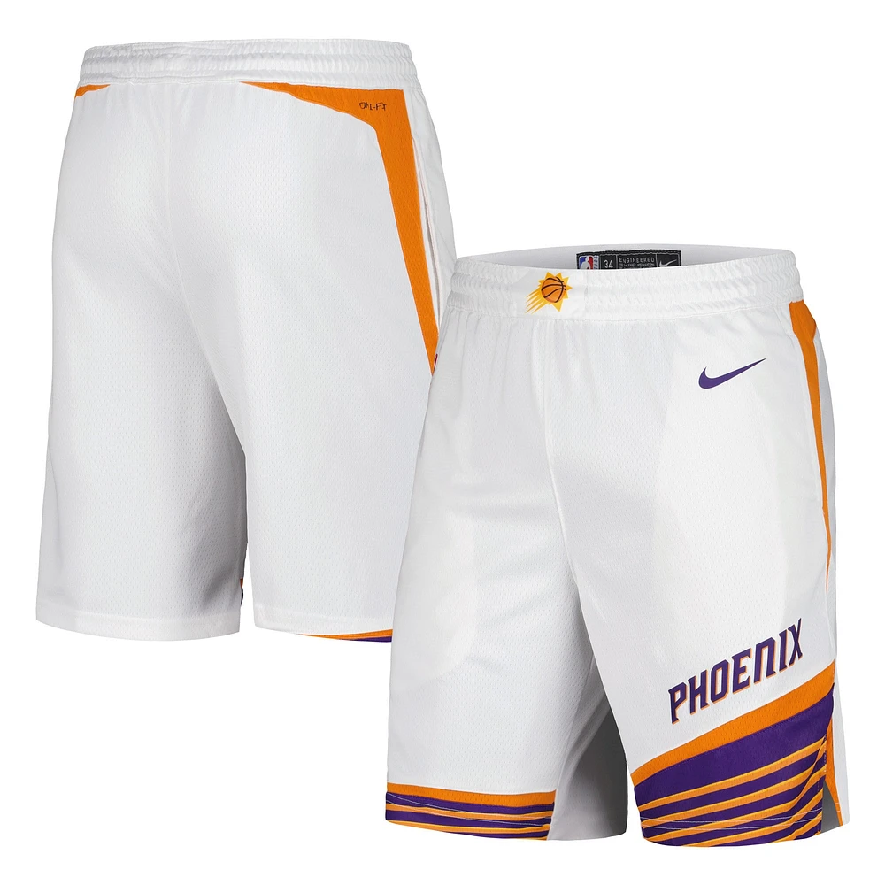 Men's Nike White Phoenix Suns Swingman Performance Shorts - Association Edition