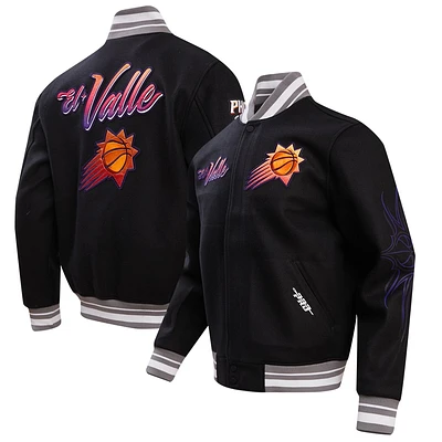 Men's Pro Standard Black Phoenix Suns 2023/24 City Edition Full-Zip Varsity Jacket