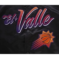 Veste à bouton-pression en satin noir Pro Standard pour hommes des Phoenix Suns 2023/24 City Edition