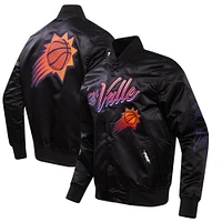 Men's Pro Standard Black Phoenix Suns 2023/24 City Edition Satin Full-Snap Jacket