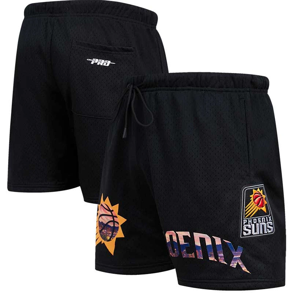 Men's Pro Standard Black Phoenix Suns City Scape Mesh Shorts