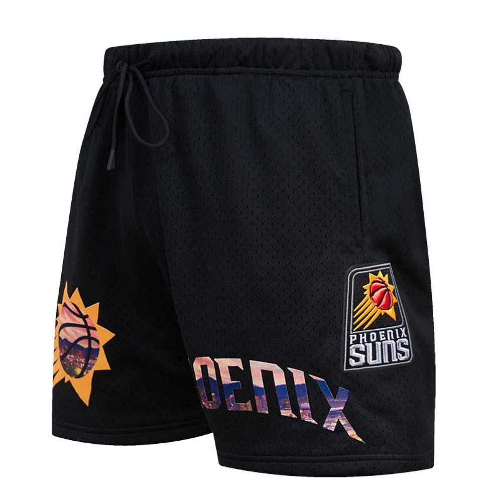 Men's Pro Standard Black Phoenix Suns City Scape Mesh Shorts