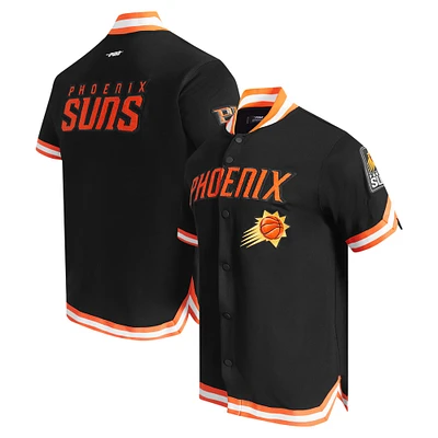 Veste d'échauffement classique à boutons-pression Pro Standard pour hommes, noire, Phoenix Suns