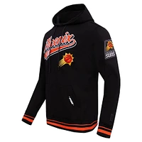 Sweat à capuche Pro Standard noir Phoenix Suns Script Tail pour hommes