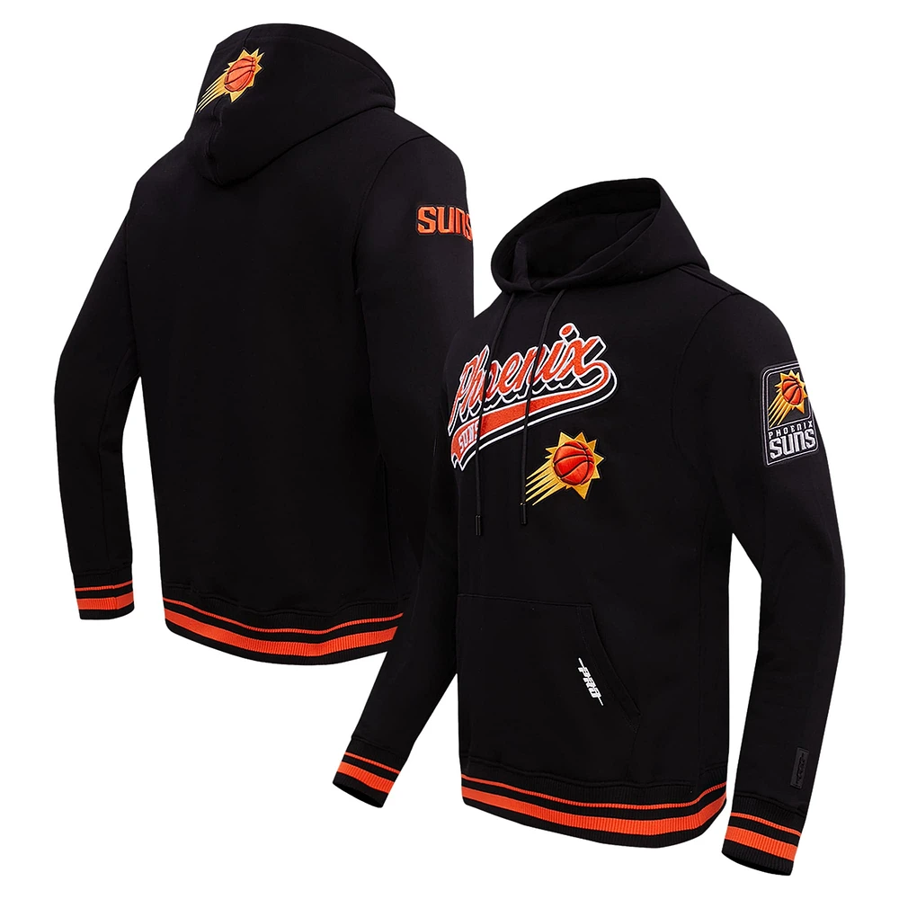 Men's Pro Standard Black Phoenix Suns Script Tail Pullover Hoodie