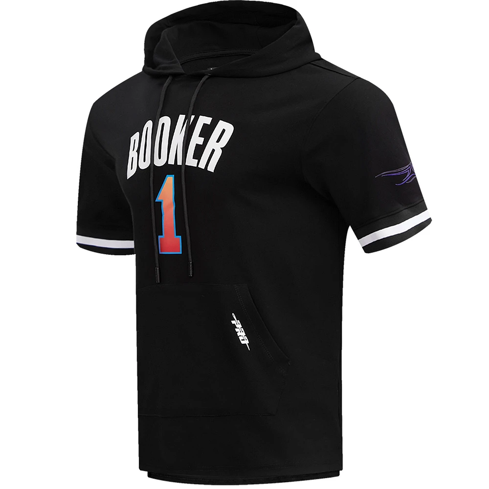 Men's Pro Standard Devin Booker Black Phoenix Suns 2023/24 City Edition Name & Number Short Sleeve Pullover Hoodie