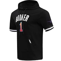 Men's Pro Standard Devin Booker Black Phoenix Suns 2023/24 City Edition Name & Number Short Sleeve Pullover Hoodie