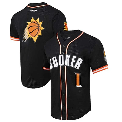 Men's Pro Standard Devin Booker Black Phoenix Suns Capsule Player Baseball Button-Up Shirt