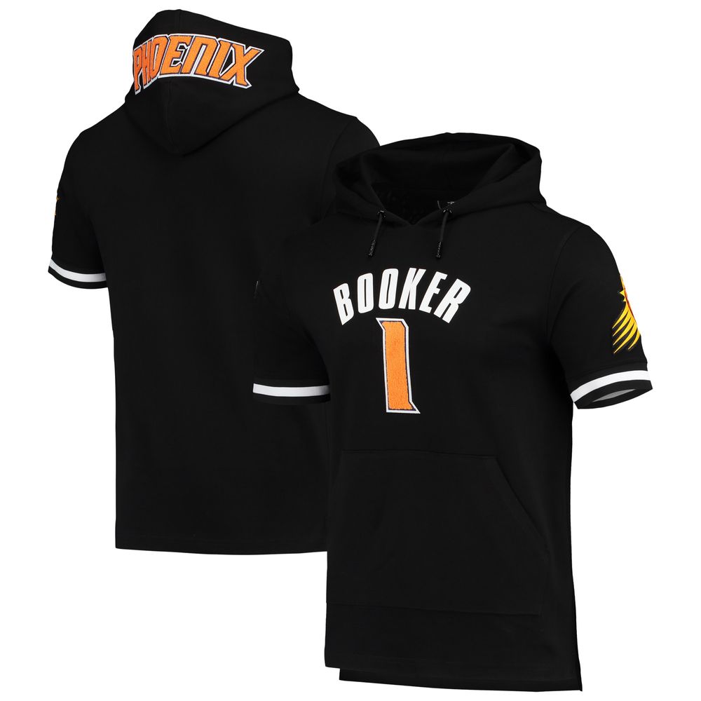 Men's Pro Standard Devin Booker Black Phoenix Suns Name & Number Short Sleeve Pullover Hoodie