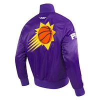 Veste Pro Standard Purple Phoenix Suns City Edition 2024/25 pour homme en satin chenille à boutons-pression