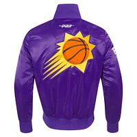 Veste Pro Standard Purple Phoenix Suns City Edition 2024/25 pour homme en satin chenille à boutons-pression