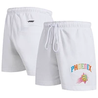 Men's Pro Standard White Phoenix Suns Washed Neon Shorts