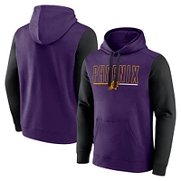 Men's Purple Phoenix Suns Outline Colorblock Pullover Hoodie