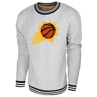 Men's Stadium Essentials Heather Gray Phoenix Suns Club Level Pullover Sweatshirt