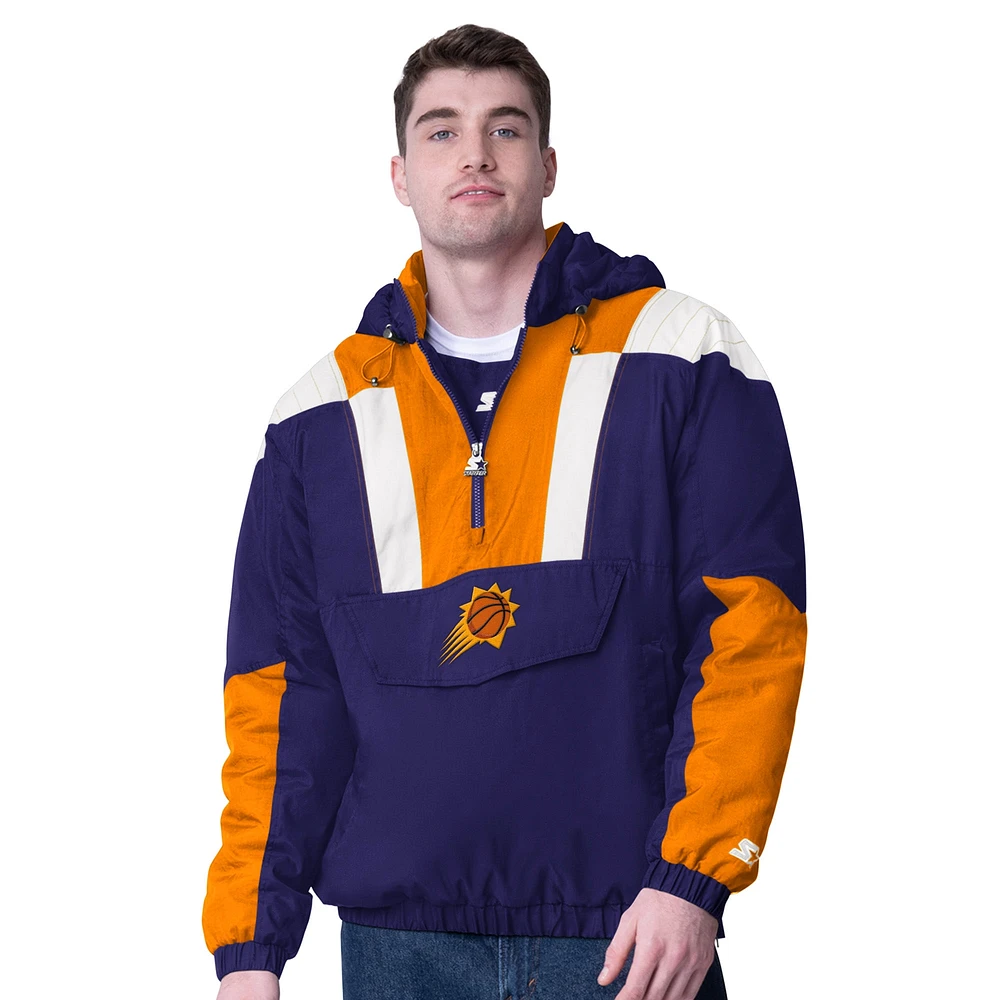 Veste demi-zipée Starter pour homme Phoenix Suns Charger violet/orange