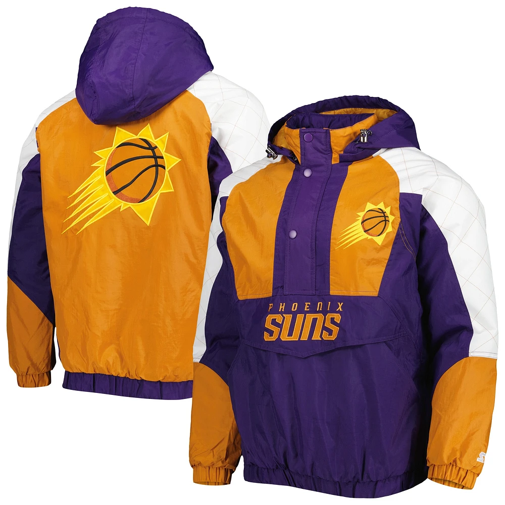 Veste à capuche raglan carreaux pour homme Starter Purple Phoenix Suns