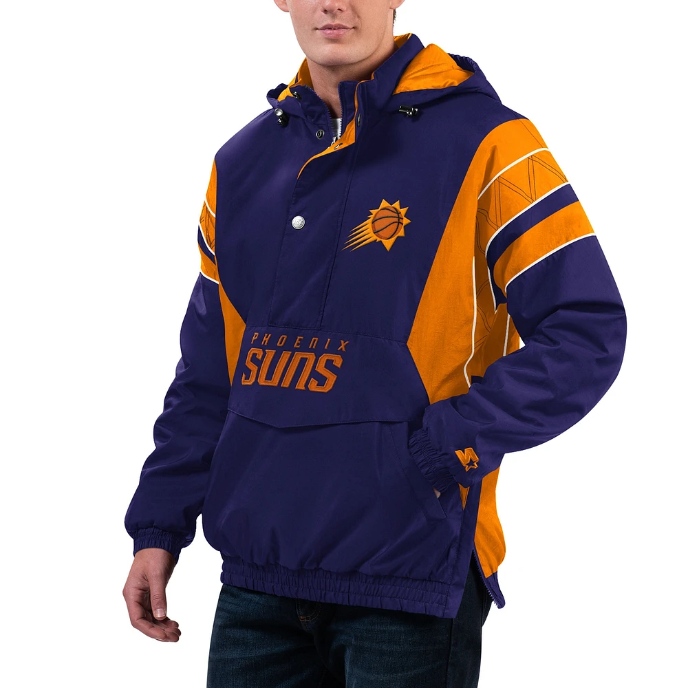 Veste à capuche demi-zippée Starter Purple Phoenix Suns Home Team pour hommes