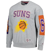 Men's Tommy Jeans Heather Gray Phoenix Suns Hayes Crew Neck Pullover Sweatshirt