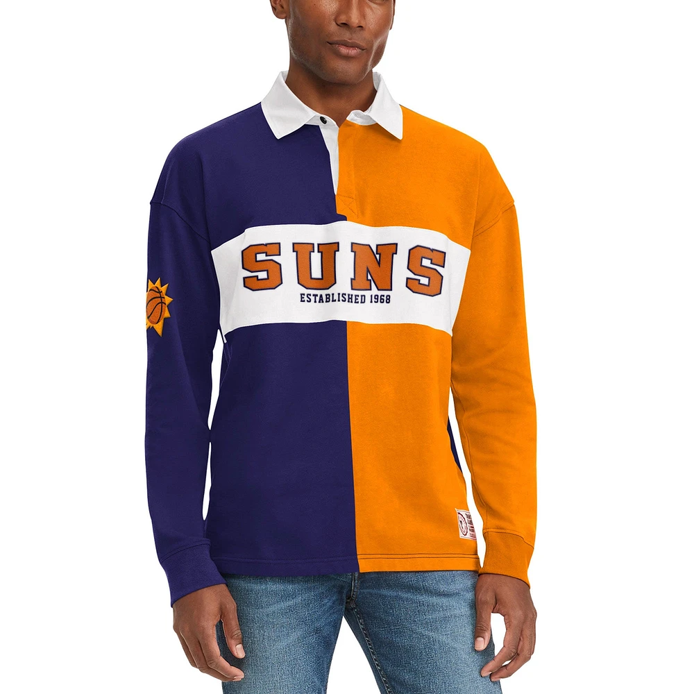 Tommy Jeans - T-shirt à manches longues Ronnie Rugby Phoenix Suns violet/orange pour homme