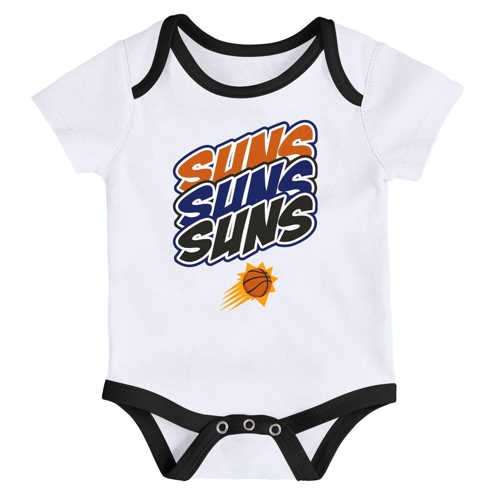 Newborn & Infant White/Black Phoenix Suns Monterey Tie-Dye - 2-Pack Bodysuit Set