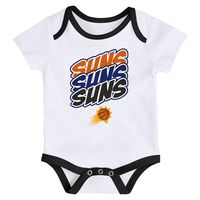 Newborn & Infant White/Black Phoenix Suns Monterey Tie-Dye - 2-Pack Bodysuit Set