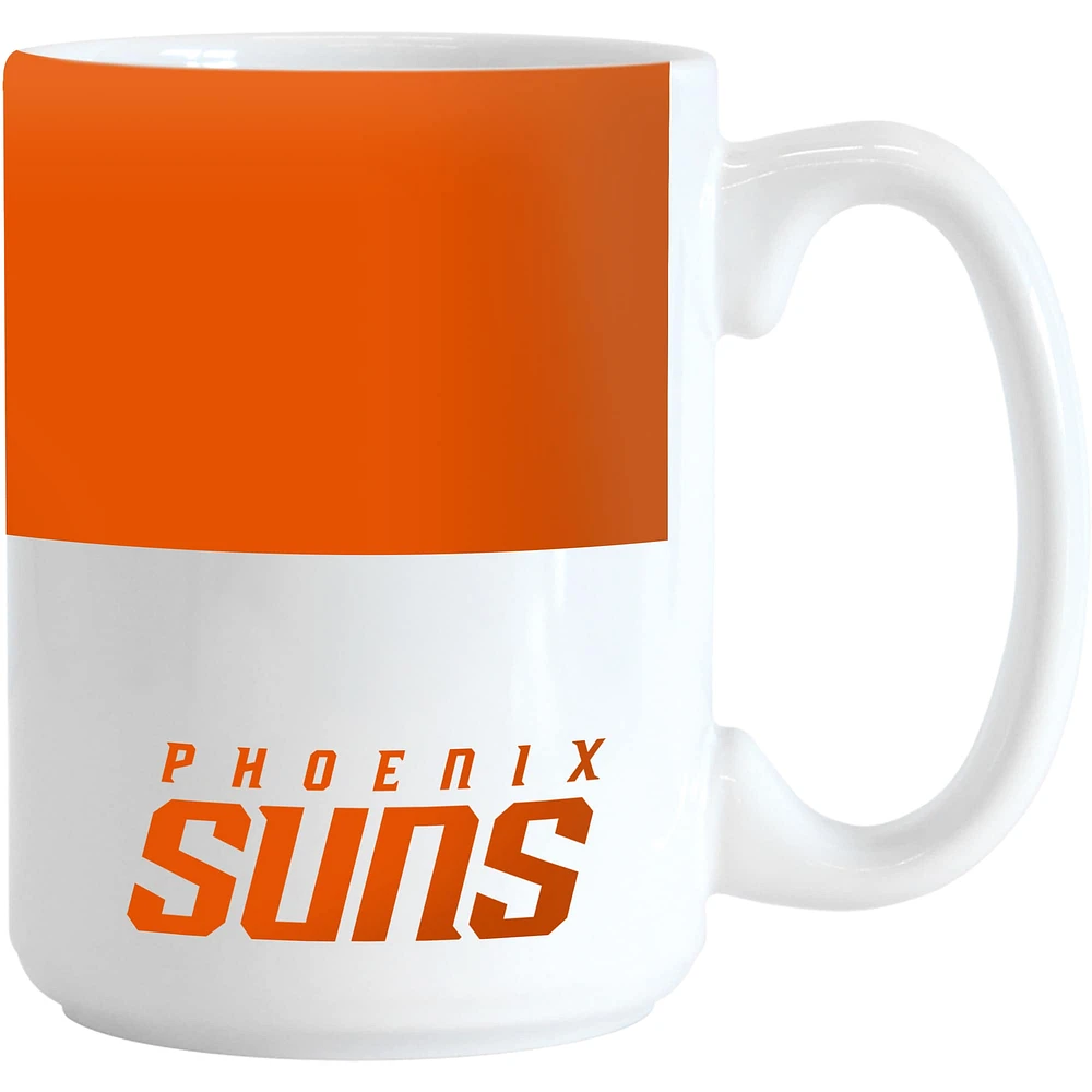 Suns de Phoenix 15oz. Tasse à blocs de couleurs