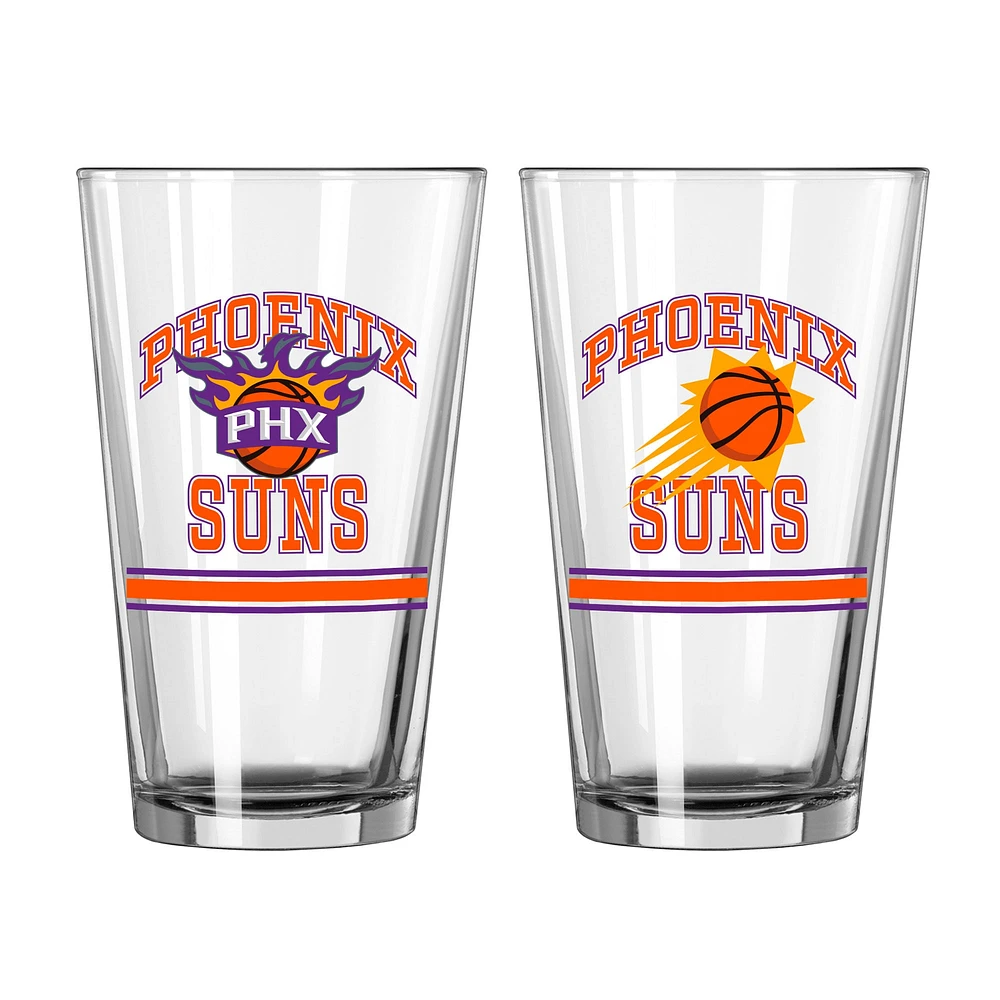 Suns de Phoenix 16oz. Verre à pinte, paquet de deux