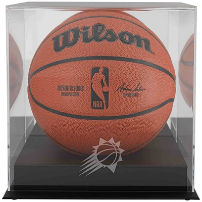 Vitrine de présentation de basket-ball avec logo de l'équipe de base noire des Phoenix Suns et dos en miroir