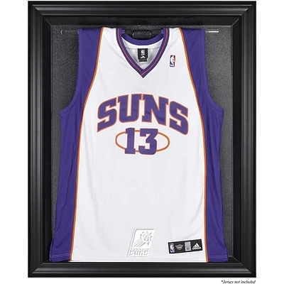 Vitrine de présentation du maillot avec logo de l'équipe des Phoenix Suns à cadre noir